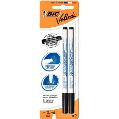 Achetez Blister de 2 marqueurs Velleda 1721 noirs 875709 VELLEDA BIC pas cher sur Ma Rentrée Scolai..