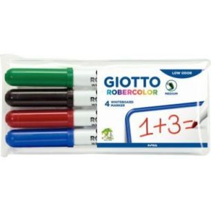 Achetez Etui 4 feutres tableau blanc pointe moyenne ogive assortis F413300 GIOTTO pas cher sur Ma Re..