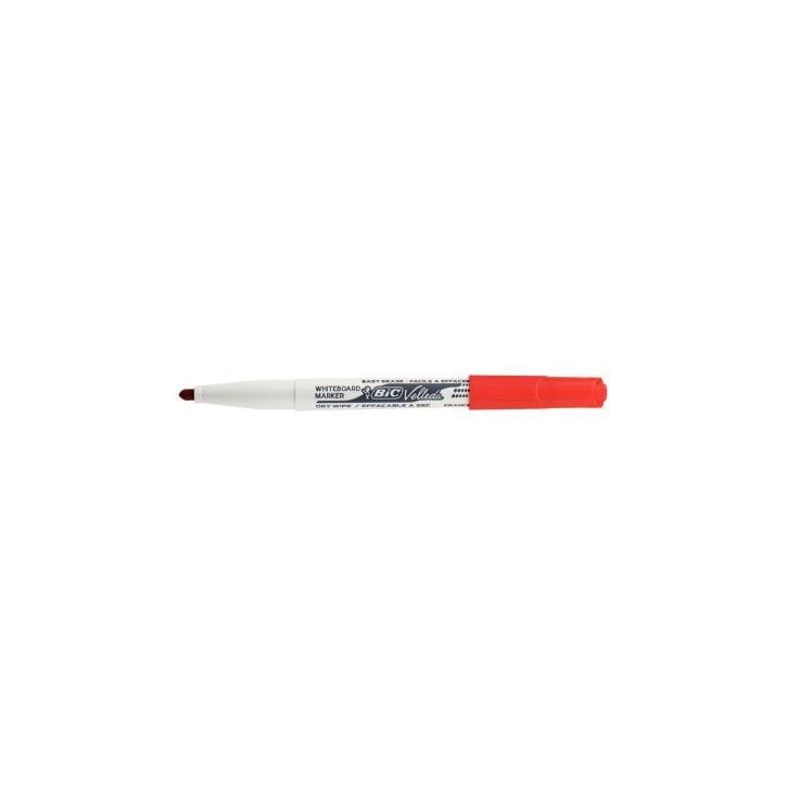 BIC Velleda 1741 Feutres pour Tableau Blanc Effaçables à  Sec, Pointe Conique Moyenne - Rouge