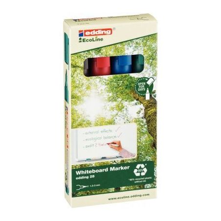 Achetez Pochette de 4 marqueurs tableau blanc ogive Ecoline 28 assorti 4-28-4 EDDING pas cher sur Ma..
