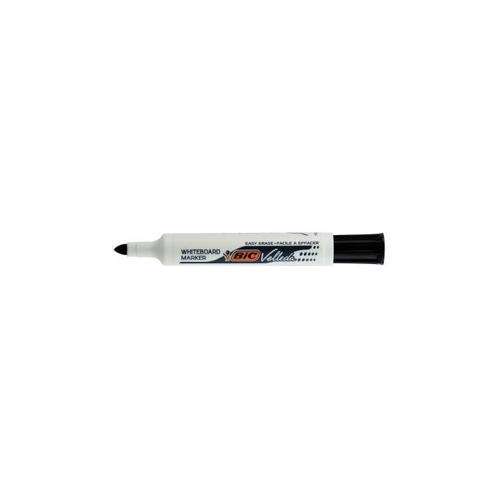 BIC Velleda 1711 Feutres pour Tableau Blanc Effaçables à  Sec à  Pointe Conique Moyenne - Noir