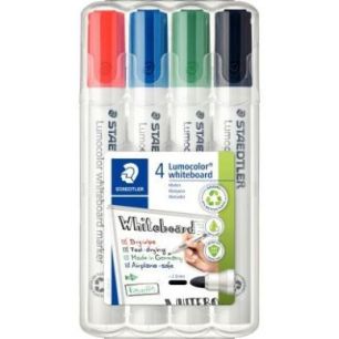 Achetez Blister de 4 marqueurs tableaux blancs Lumocolor ogive assortis 351WP4 STAEDTLER pas cher su..