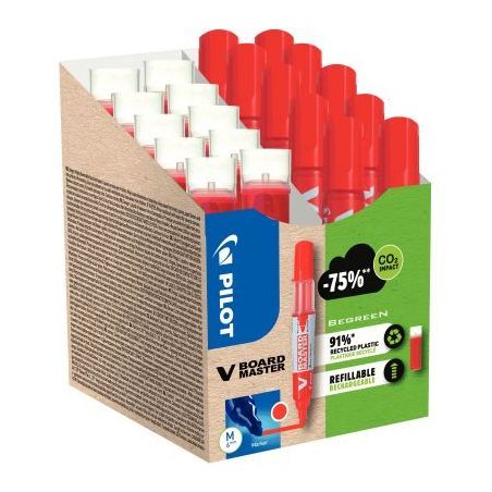 Achetez Pack de 10 marqueurs V-Board Master + 10 recharges rouges 3131910556299 PILOT pas cher sur M..