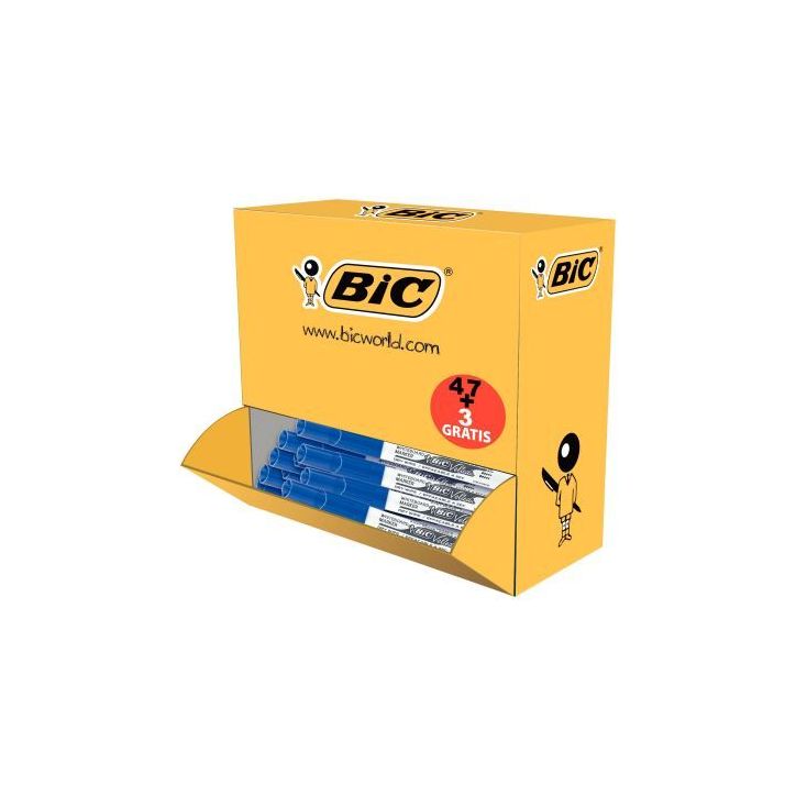 Pack de 50 feutres Velleda 1741 pointe moyenne bleus dont 3 gratuits 944107 VELLEDA BIC