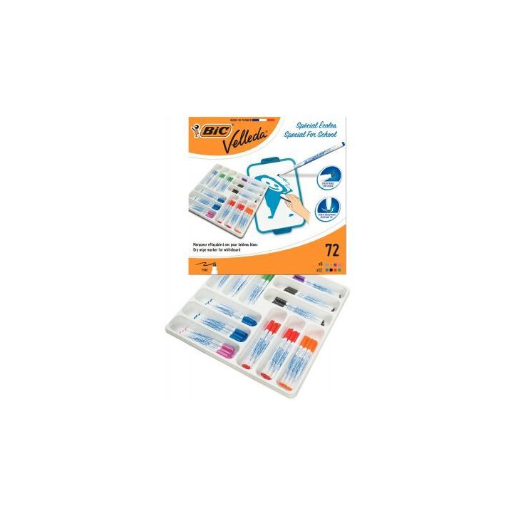 Classpack 72 feutres Velleda 1721 assortis 875790 BIC