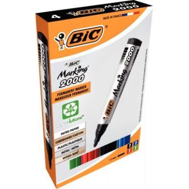 Achetez BIC Marking 2000 ECOlutions Marqueurs Permanents à  Pointe Conique Moyenne - Couleurs Asso..
