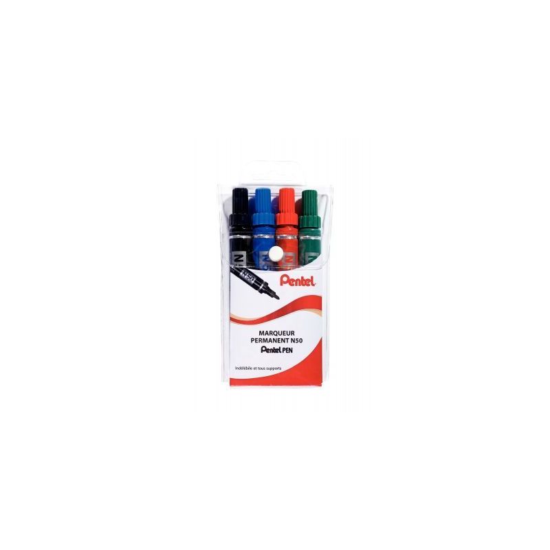 Achetez Pochette de 4 marqueurs permanents pointe ogive base alcool coloris assortis N50/4 PENTEL pa.. Achetez Pochette de 4 marqueurs permanents pointe ogive base alcool coloris assortis N50/4 PENTEL pa..