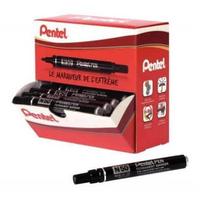 Achetez Pack de 36 marqueurs permanents pointe ogive base alcool dont 6 gratuits noirs PN50-36A PENT..
