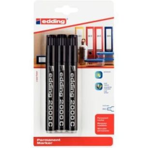 Achetez Blister de 3 marqueurs permanents 2000C noirs 4-2000C-3-10 EDDING pas cher sur Ma Rentrée S..