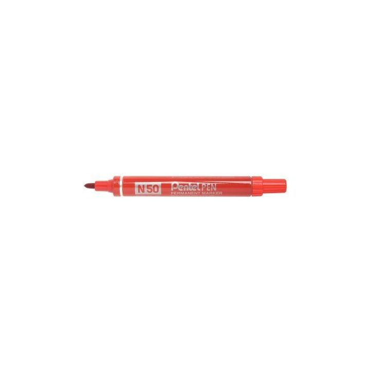 Marqueur permanent pointe ogive base alcool rouge N50-B PENTEL
