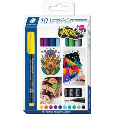 Achetez Pochette de 10 feutres Lumocolor permanent 0,6mm  assortis 318C10 LUMOCOLOR STAEDTLER pas ch..