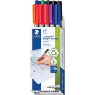 Achetez Pochette de 10 feutres Lumocolor effaçables 0,6mm assortis 316B10 LUMOCOLOR STAEDTLER pas c..