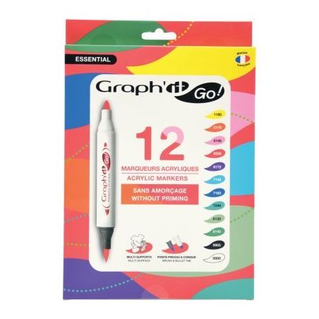 Achetez Pochette de 12 marqueurs Graph It essential GG09943 pas cher sur Ma Rentrée Scolaire