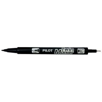 Achetez PILOT Marqueur tous supports encre indélibile Noire 2 pointes ogives:fine et moyenne TWIN M..