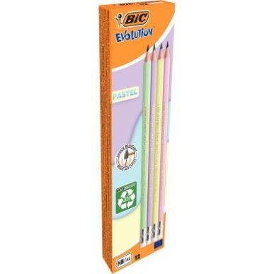 Achetez Boîte de 12 crayons graphite Évolution pastel 518306 BIC pas cher sur Ma Rentrée Scolaire