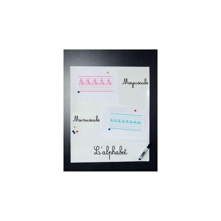 Tableau blanc adhésif métallique 50x60cm FSC000711 WONDAY