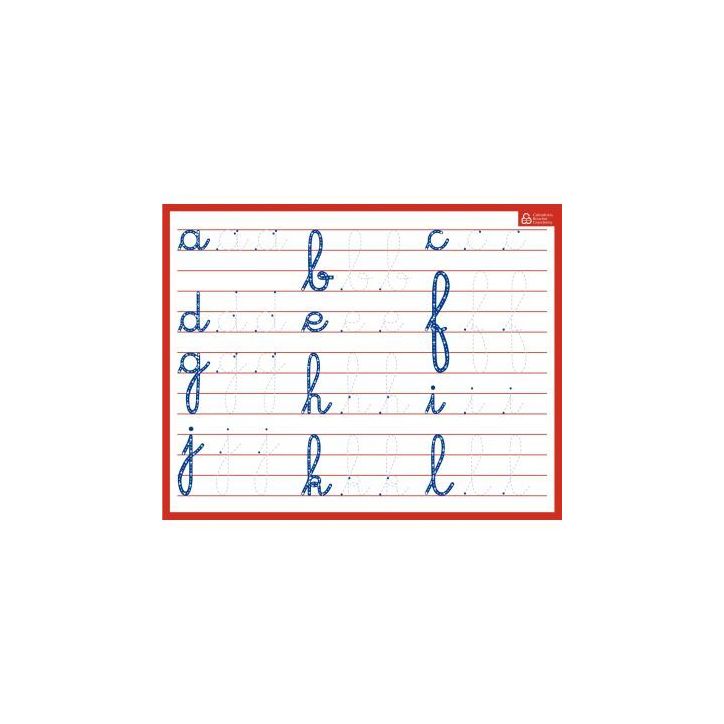 Ardoise effaçable à  sec minuscules/cursives PAPARDOISEMINCURS