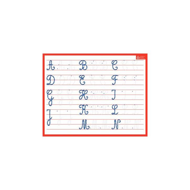 Ardoise effaçable à  sec majuscules/cursives PAPARDOISEMAJCURS