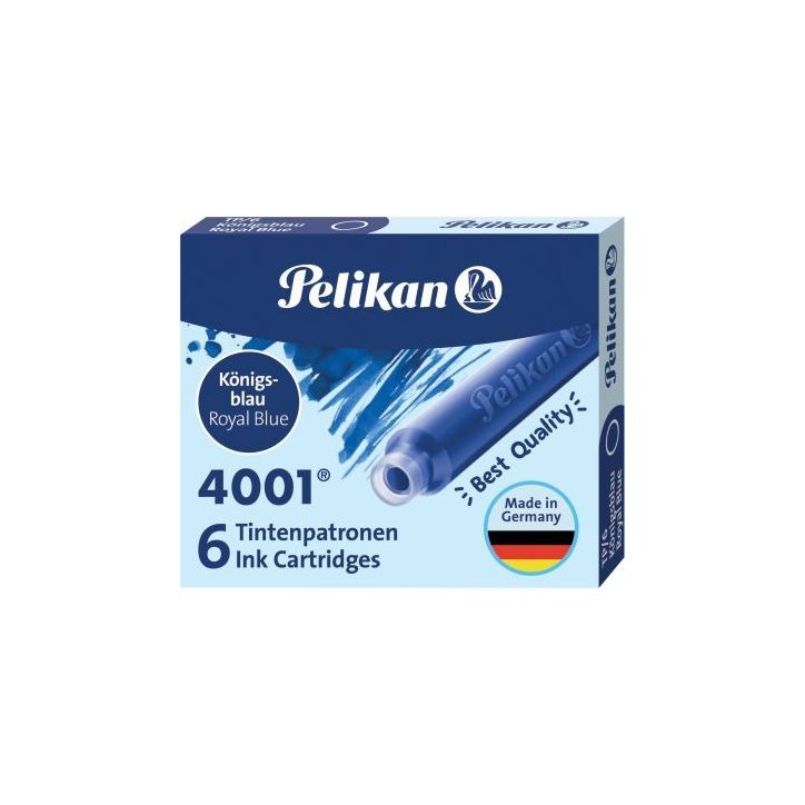 Etui de 6 cartouches d'encre bleue roi 100401545 PELIKAN