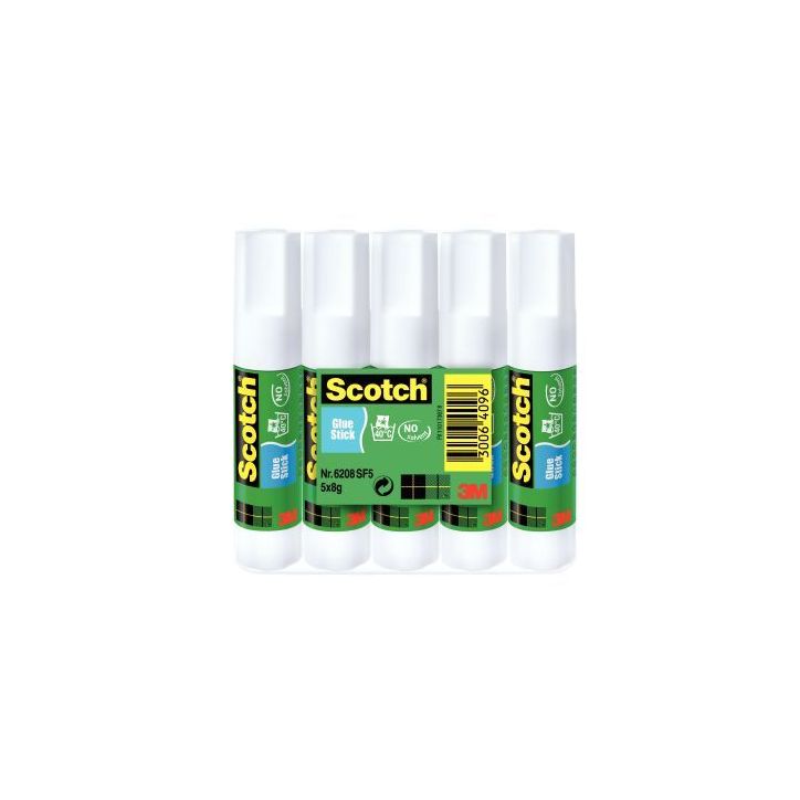 SCOTCH Lot de 5 bâtons de colle Blanche Scotch® 8g sous film