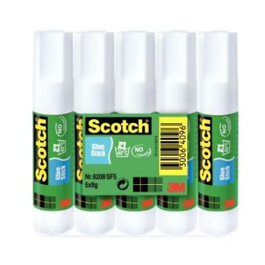 Achetez SCOTCH Lot de 5 bâtons de colle Blanche Scotch® 8g sous film pas cher sur Ma Rentrée Scol..