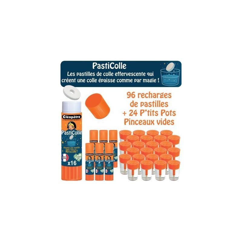 Achetez 6 STICK PASTI COLLE  x 16 + 24 POTS VIDE KIT-ADPASTI-HYP CLEOPATRE pas cher sur Ma Rentrée ..