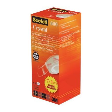 Achetez Tour de 8 rouleaux adhésifs Crystal, 19 mm x 33 m BP548 SCOTCH 3M pas cher sur Ma Rentrée ..