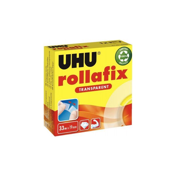 Rouleau adhésif transparent 19mm x 33m 036266 UHU
