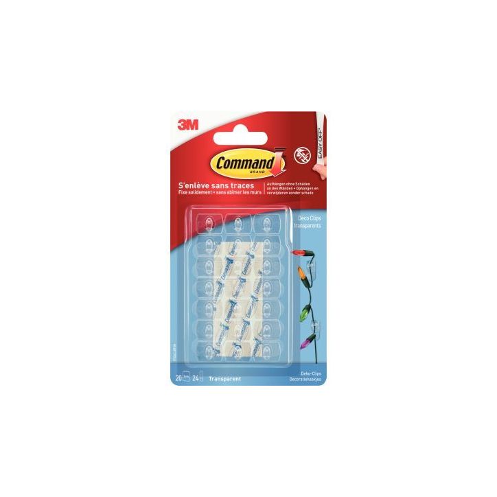 SCOTCH Blister de 20 mini crochets transparents Command?¢