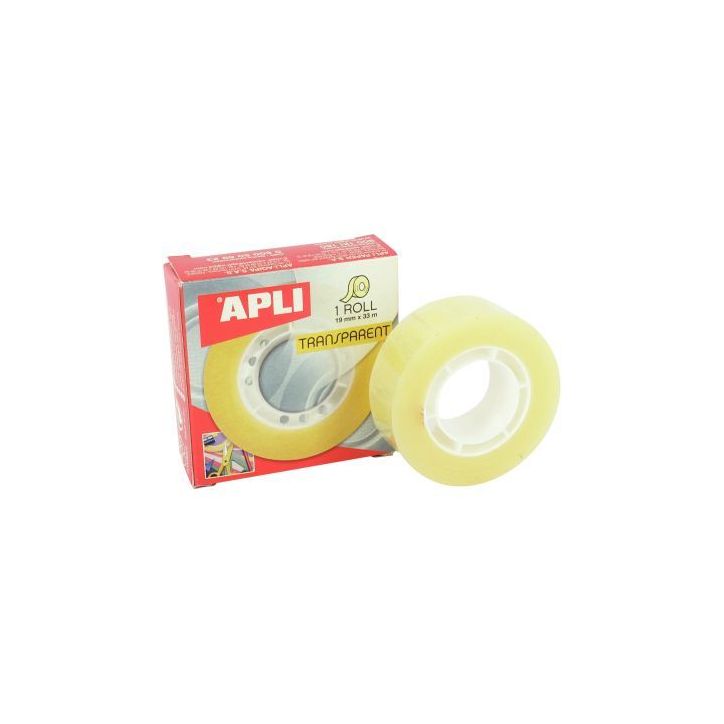 Rouleau adhésif transparent 19 mm x 33 m 14889 APLI