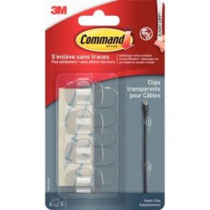 Achetez Blister de 4 clips adhésifs transparents pour câbles 17017CLR SCOTCH 3M pas cher sur Ma Re..
