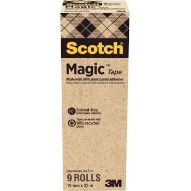 Achetez SCOTCH Boîte de 9 rubans Scotch Magic bague carton recyclé, 19mmx33m pas cher sur Ma Rentr..