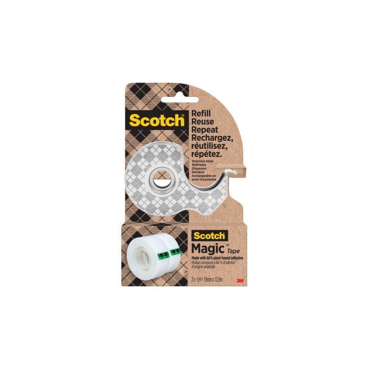 Dévidoir acier + 2 recharges de 19mmx13.9m BP1435 SCOTCH 3M