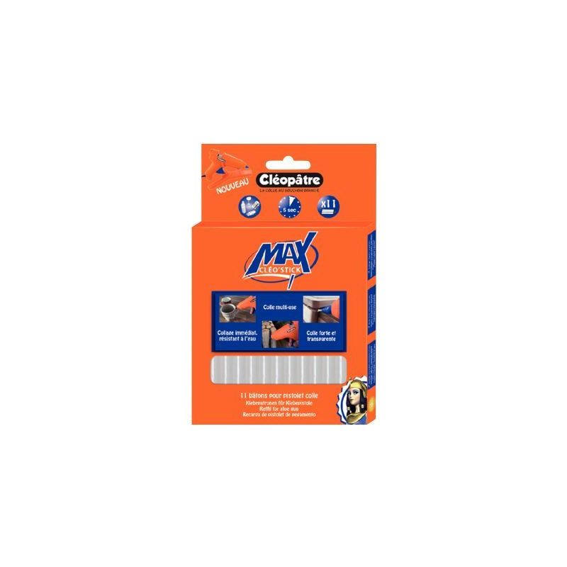 Achetez Boîte de 11 bâtons de colle cléo'stick max POMAX11RCT CLEOPATRE pas cher sur Ma Rentrée ..