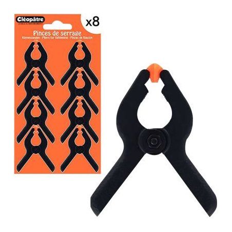 Achetez Blister de 8 pinces serre colle de 65mm BL8PINCE65MM CLEOPATRE pas cher sur Ma Rentrée Scol..