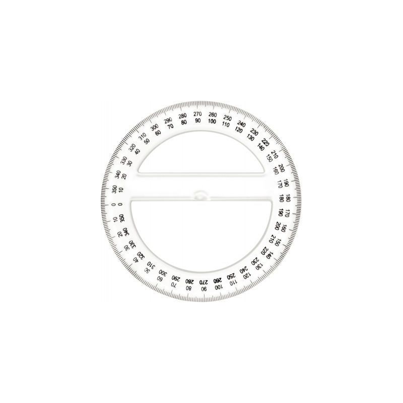 Achetez Rapporteur cristal 360 degrés 12cm FTE860062 pas cher sur Ma Rentrée Scolaire