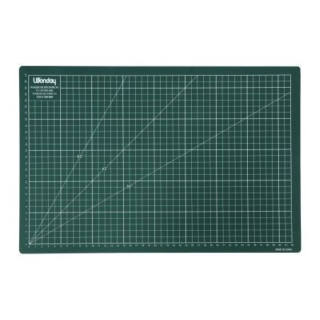 Achetez WONDAY Plaque de découpe verte 450x300x3mm. Résistante à  la coupe, surface quadrillée ..