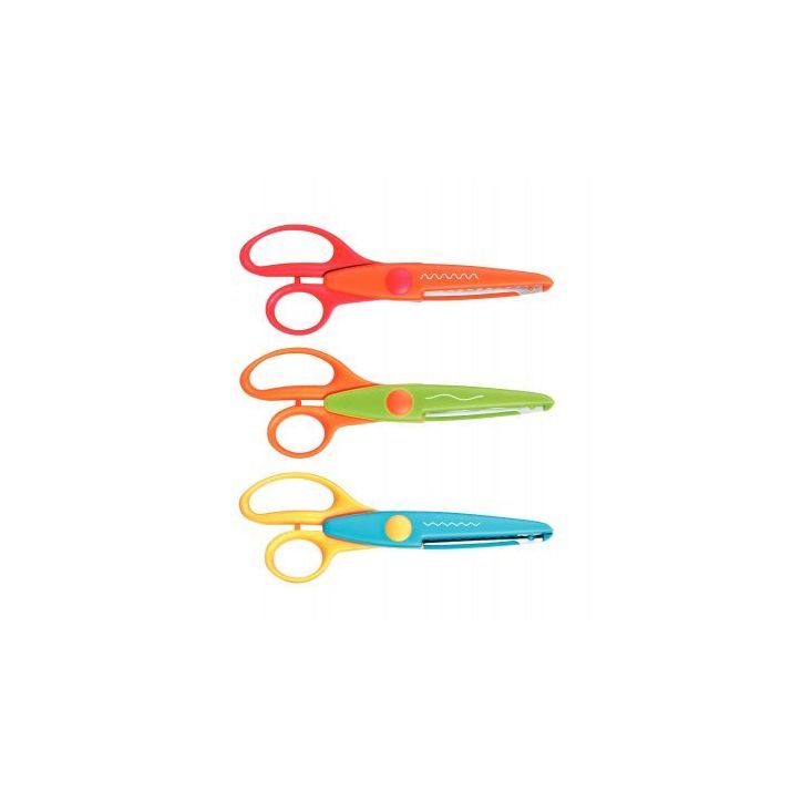 Lot de 3 ciseaux à  cranter assortis 16 cm ADE040063