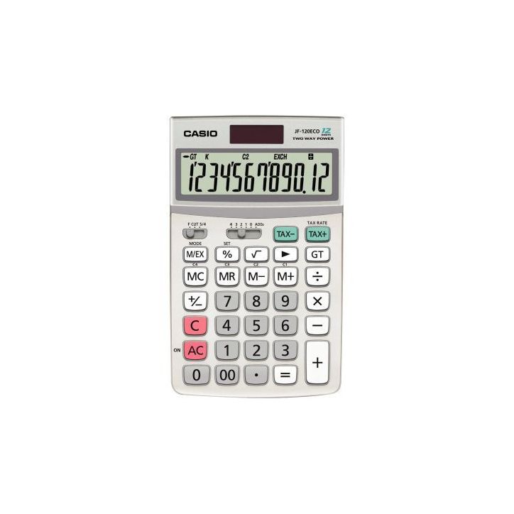 Machine a calculer de poche 12 chiffres Casio JF-120ECO JF-120ECO-W-EP CASIO