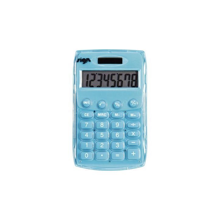 Calculatrice de Poche 8 chiffres SIGN Bleue SG17762BE