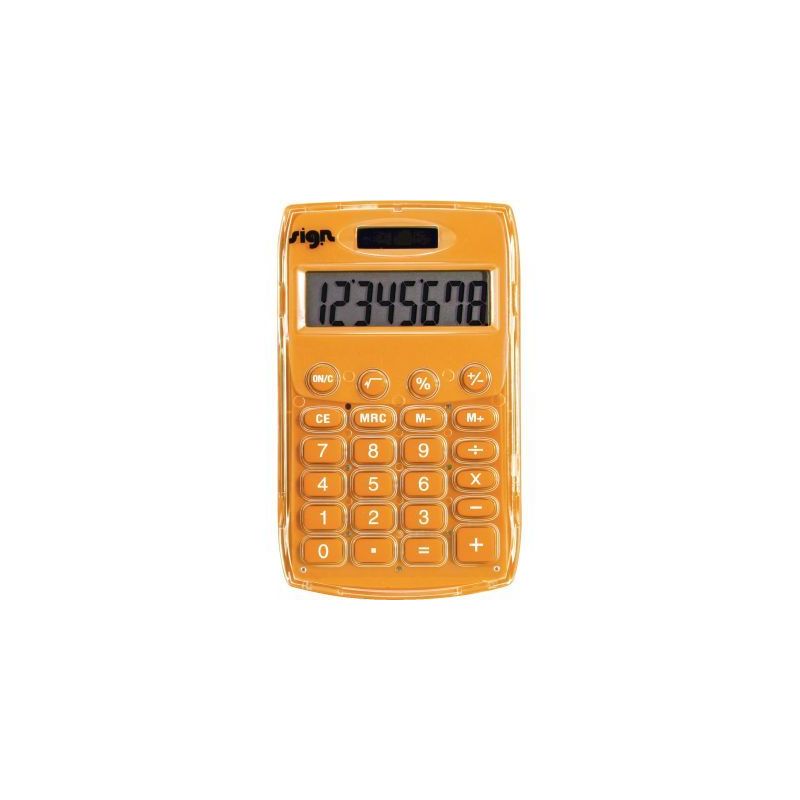 Achetez Calculatrice de Poche 8 chiffres SIGN Orange SG17762OG pas cher sur Ma Rentrée Scolaire