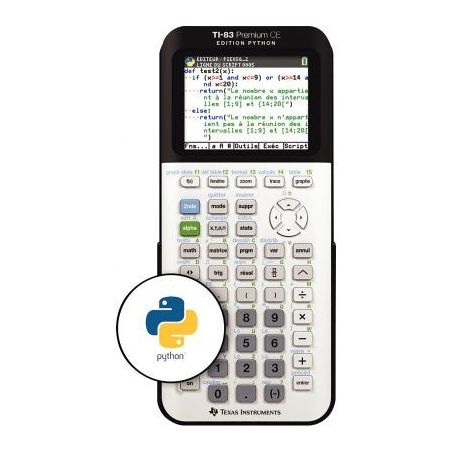 Achetez Machine à calculer graphique Texas Instruments TI83 Premium CE Edition Python TI83-TI83PY T..
