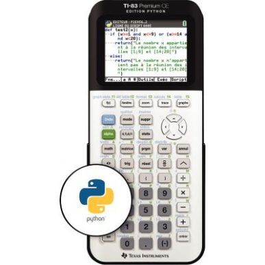 Achetez Machine à calculer graphique Texas Instruments TI83 Premium CE Edition Python TI83-TI83PY T..
