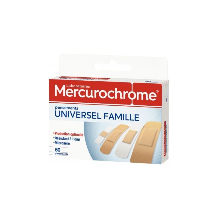 Boite de 50 pansements famille 50140 MERCUROCHROME