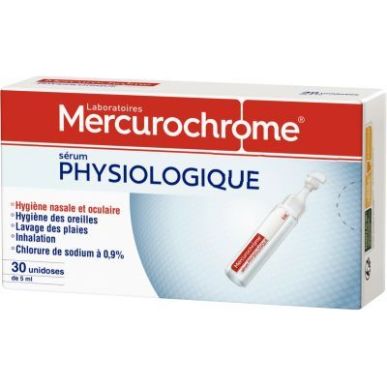 Achetez Boite de 30 doses 5ml de serum physiologique 050401 MERCUROCHROME pas cher sur Ma Rentrée S..