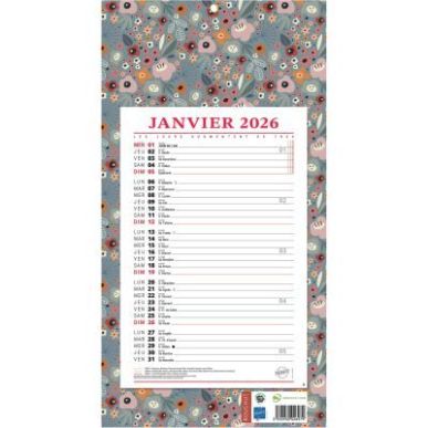 Achetez Calendrier mensuel 12 feuilles 36x19cm végétal PAP409V BOUCHUT GRANDREMY pas cher sur Ma R..