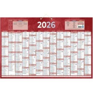 Achetez Calendrier annuel 13 mois  43x65cm rouge PAP228R pas cher sur Ma Rentrée Scolaire