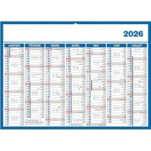Achetez Calendrier semestriel 7 mois par face 19x26,5cm souple PAPDIRECTMINI pas cher sur Ma Rentré..