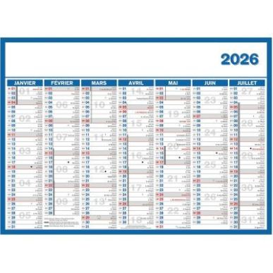 Achetez Calendrier semestriel 7 mois par face 40x55cm souple PAPDIRECT pas cher sur Ma Rentrée Scol..