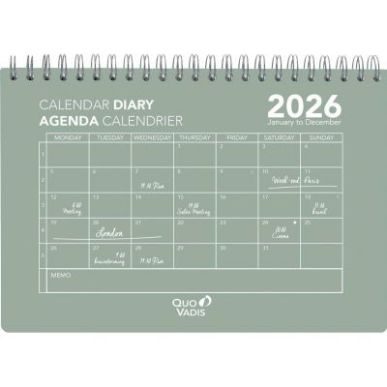 Achetez Calendrier mensuel Oslo 15.5x23.8 vert 162008Q QUO VADIS pas cher sur Ma Rentrée Scolaire